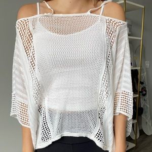 Free people white off the shoulder sweater